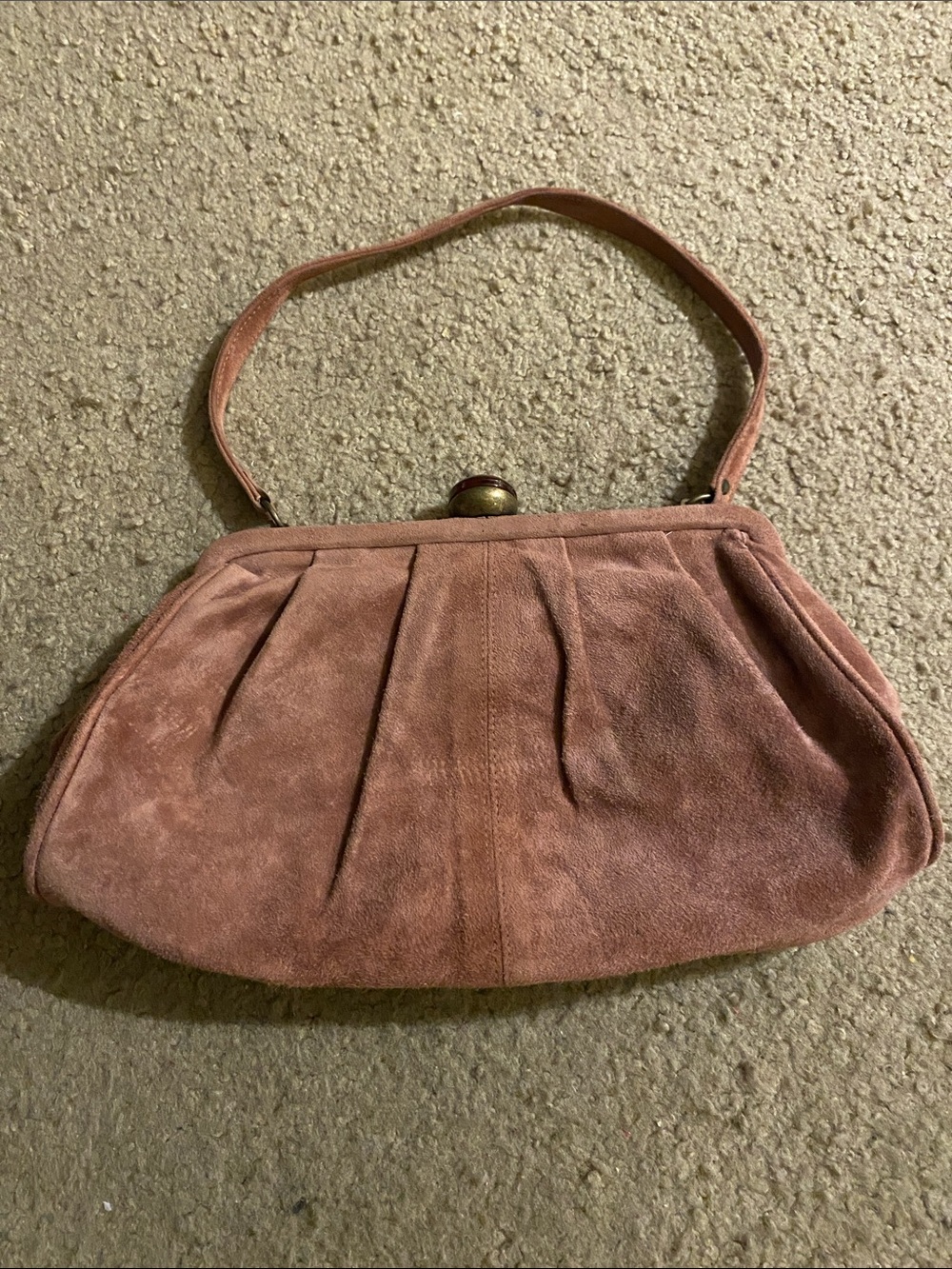LK Bennett Rose Suede Pleated Shoulder Bag - Picture 2 of 6